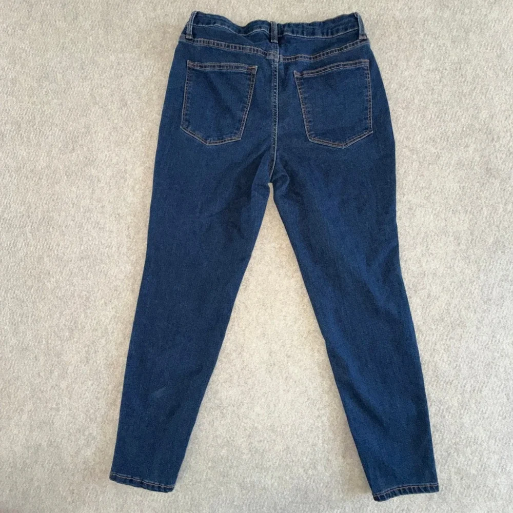 No Boundaries Womens High Rise Skinny Jeans Dark Wash Blue Size 12 Stretch Denim